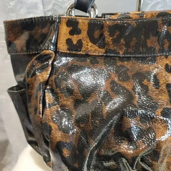 Miche Lisa Demi Shell in Bronze and Black Patent Faux Leather Leopard Print - Picture 6 of 11
